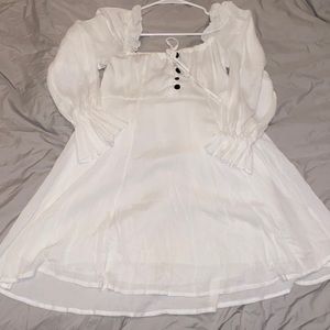 white mini dress